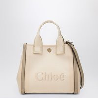 Chloé Carry Small Tote Bag In Blushy Beige Canvas | Balardi (US & Canada)