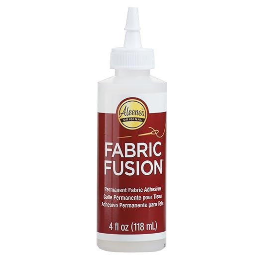 Aleene's 23473 Fabric Fusion Permanent Fabric Adhesive ,Clear,4oz | Amazon (US)
