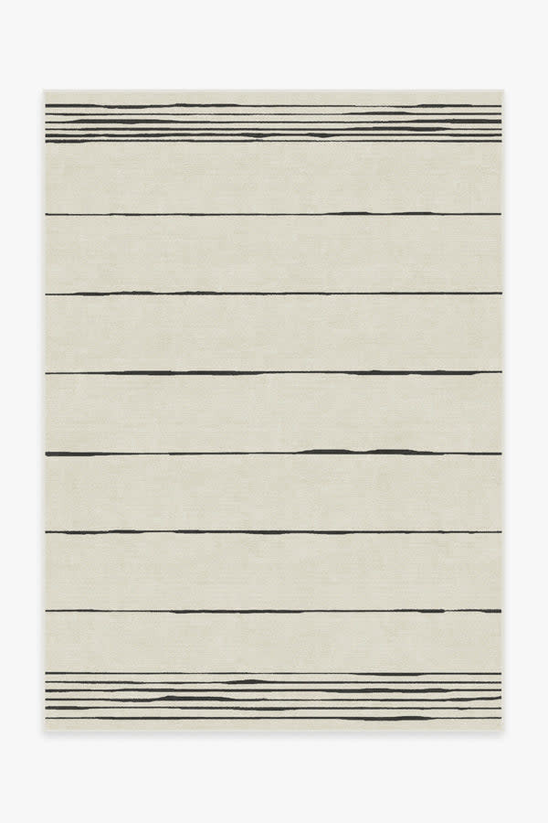The Home Edit Clea Ivory & Black Rug | Ruggable