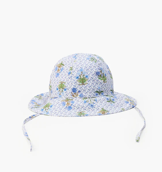 The Baby Sunhat - Blue Block Print | Hill House Home US