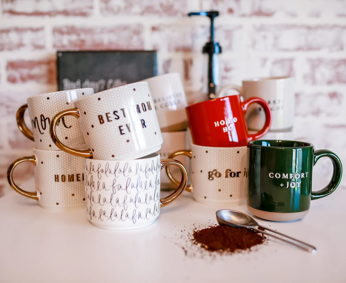 Go For It Gold Tile Coffee Mug - 17 oz | Abandoned Cakes