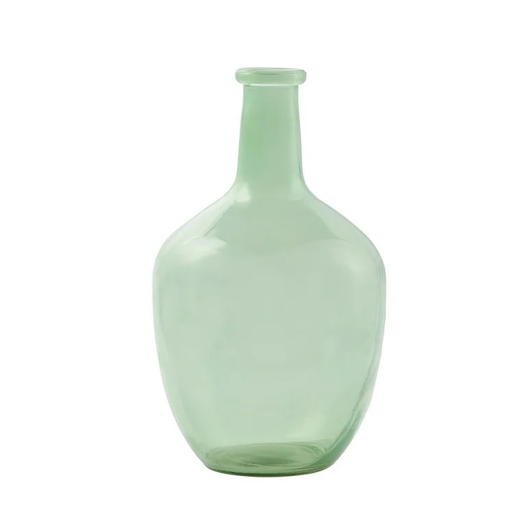 Home Decor Collection Tinted Glass Bottleneck Vase, 12'', Green | Walmart (US)