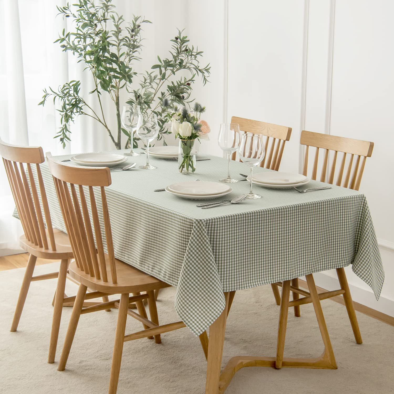 maxmill Rectangle Checkered Tablecloth Waterproof Spillproof Wrinkle Resistant Buffalo Plaid Heav... | Amazon (US)
