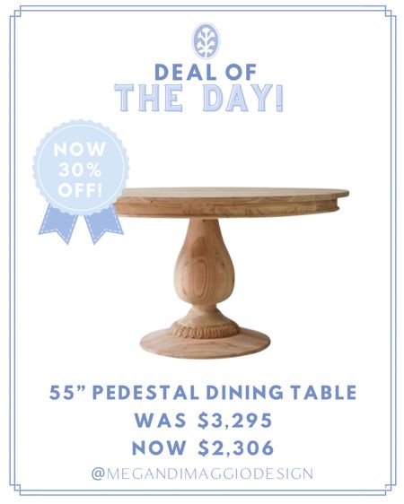 Just found this best selling 55” pedestal dining table on major sale for 30% OFF!! I’ve always loved the look of this one and the size is so great for a dining room or larger kitchen eat in area!! 

#LTKhome #LTKFind #LTKsalealert