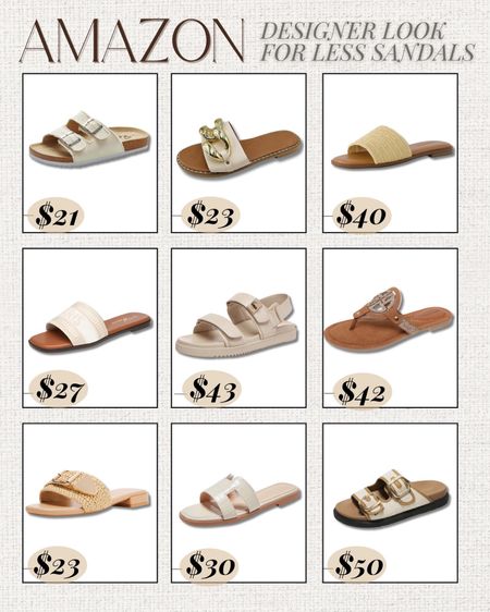 Deisgner lookalike sandals from Amazon! 
#founditonamazon 

#LTKfindsunder50 #LTKSeasonal #LTKshoecrush