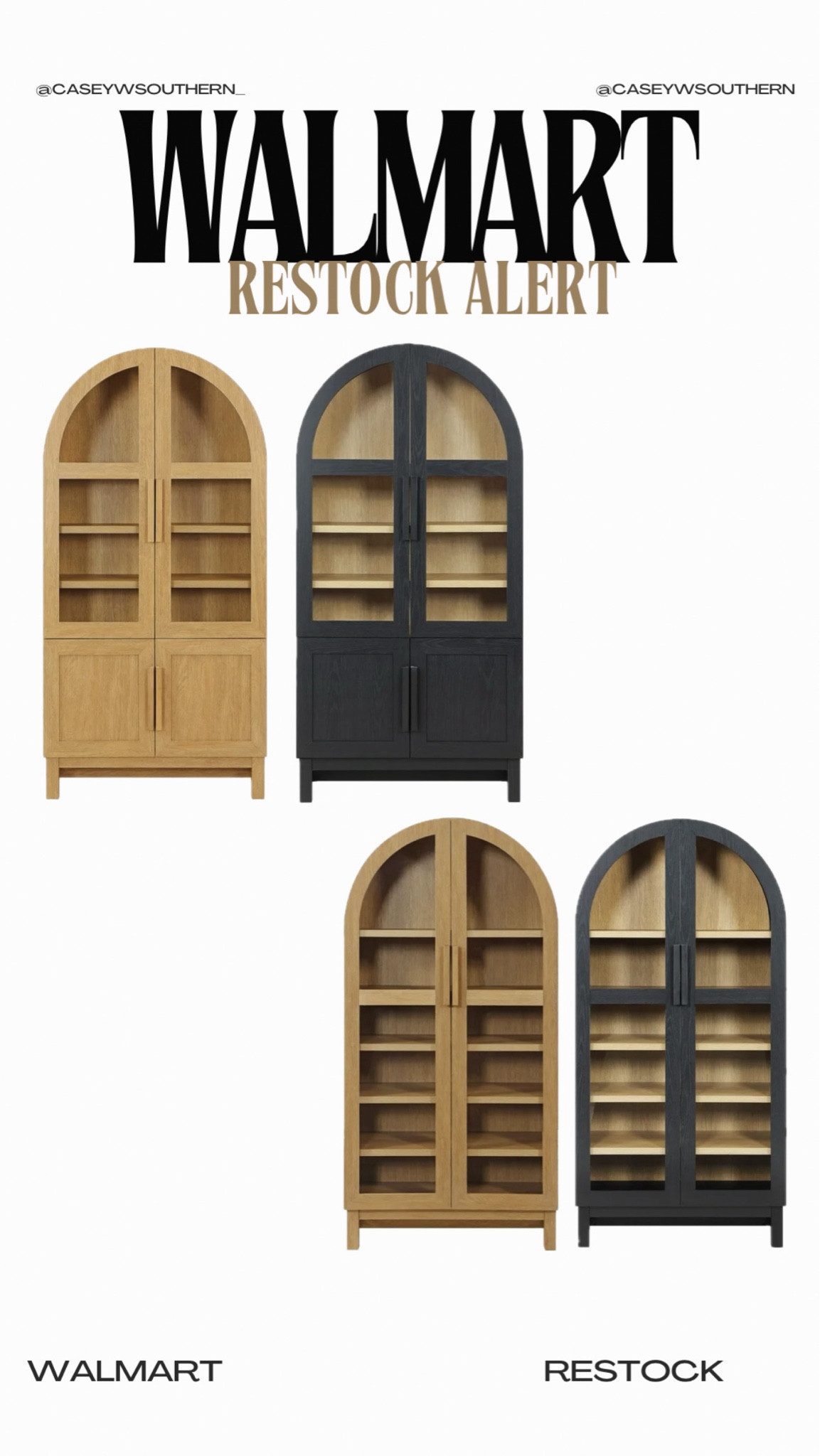 Walmart cabinets are back in stock! Grab them while you can. Now available in black and tan! 

#LTKHome #LTKFindsUnder100 #LTKSeasonal