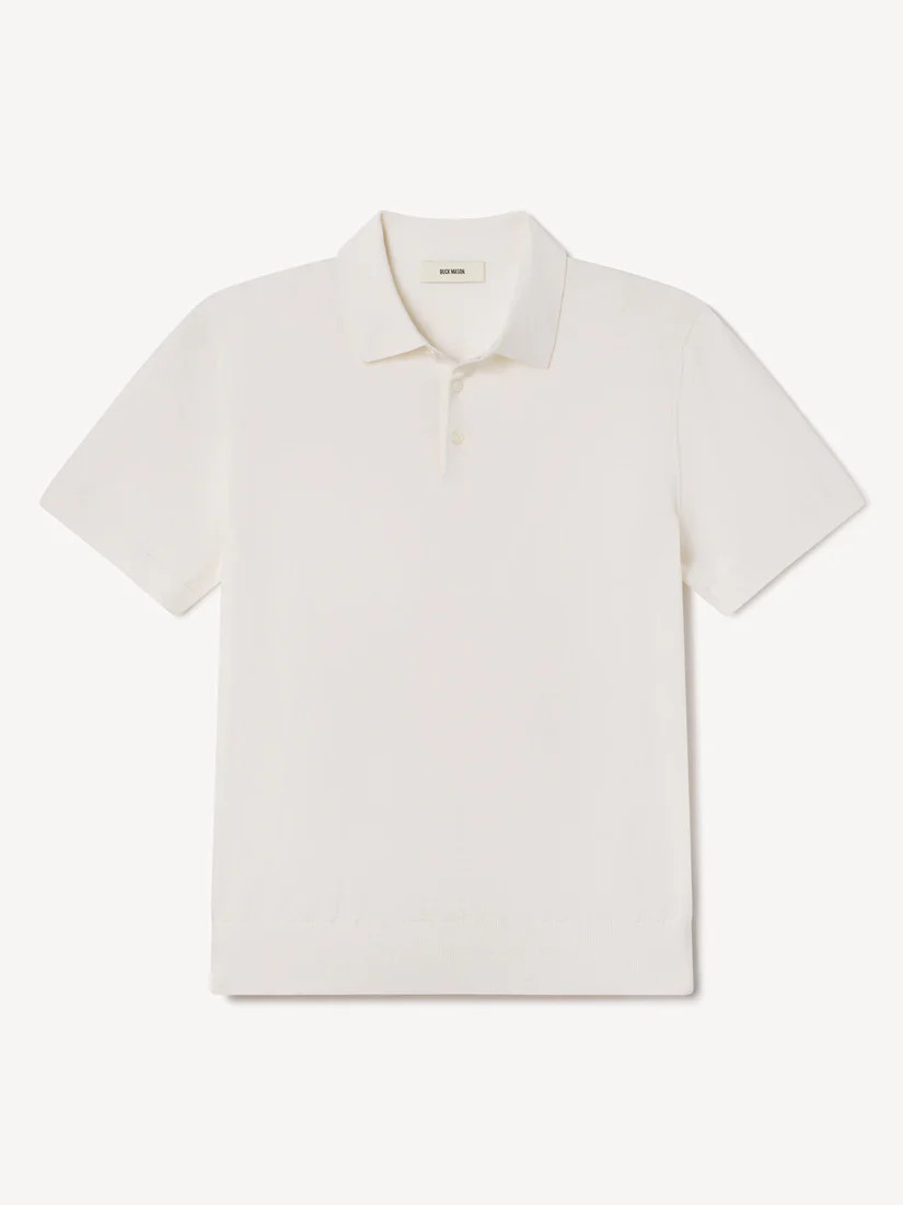 White Como Cashmere Polo - Buck Mason- Modern American Classics | Buck Mason