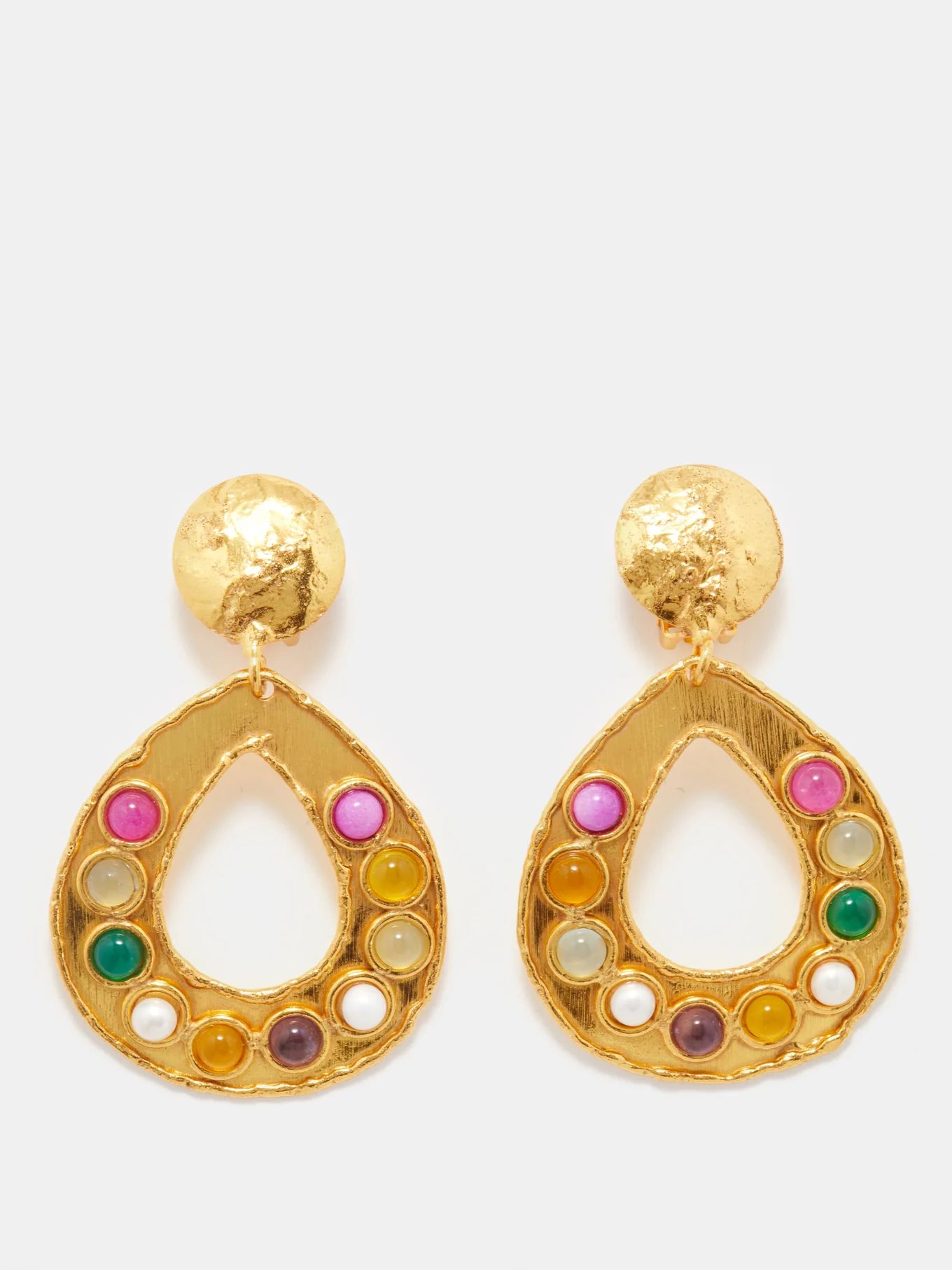 Thalita gold-plated clip earrings | Matches (US)