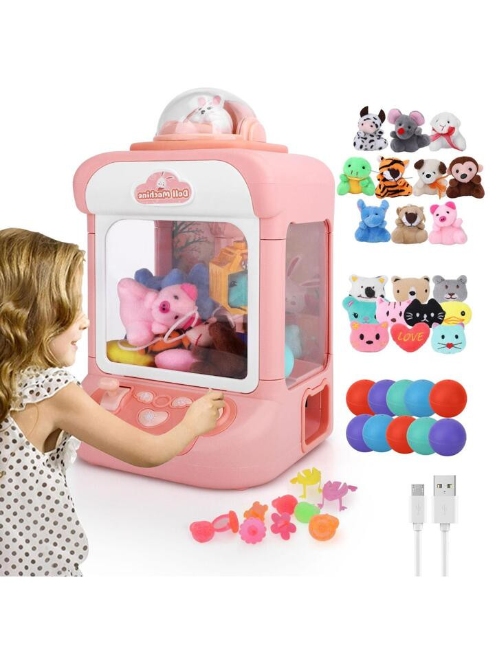 Rabbit Claw Machine for Kids with Plush Toys, Gashapons, Plastic Toys, Dispenser Toys Mini Vendin... | SHEIN