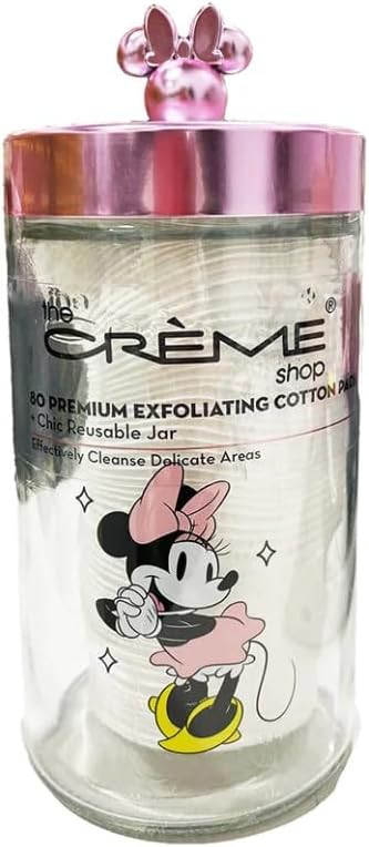 The Creme Shop x Disney Minnie Mouse Reusable Glass Jar with Premium Exfoliating Cotton Pads Limi... | Amazon (US)