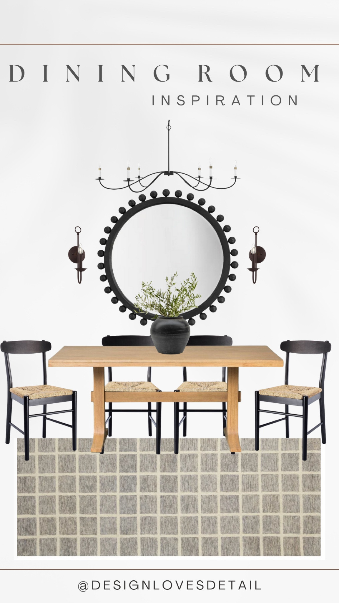 Very simple dining room with touches of black to add depth!! 

#LTKSeasonal #LTKhome #LTKHoliday