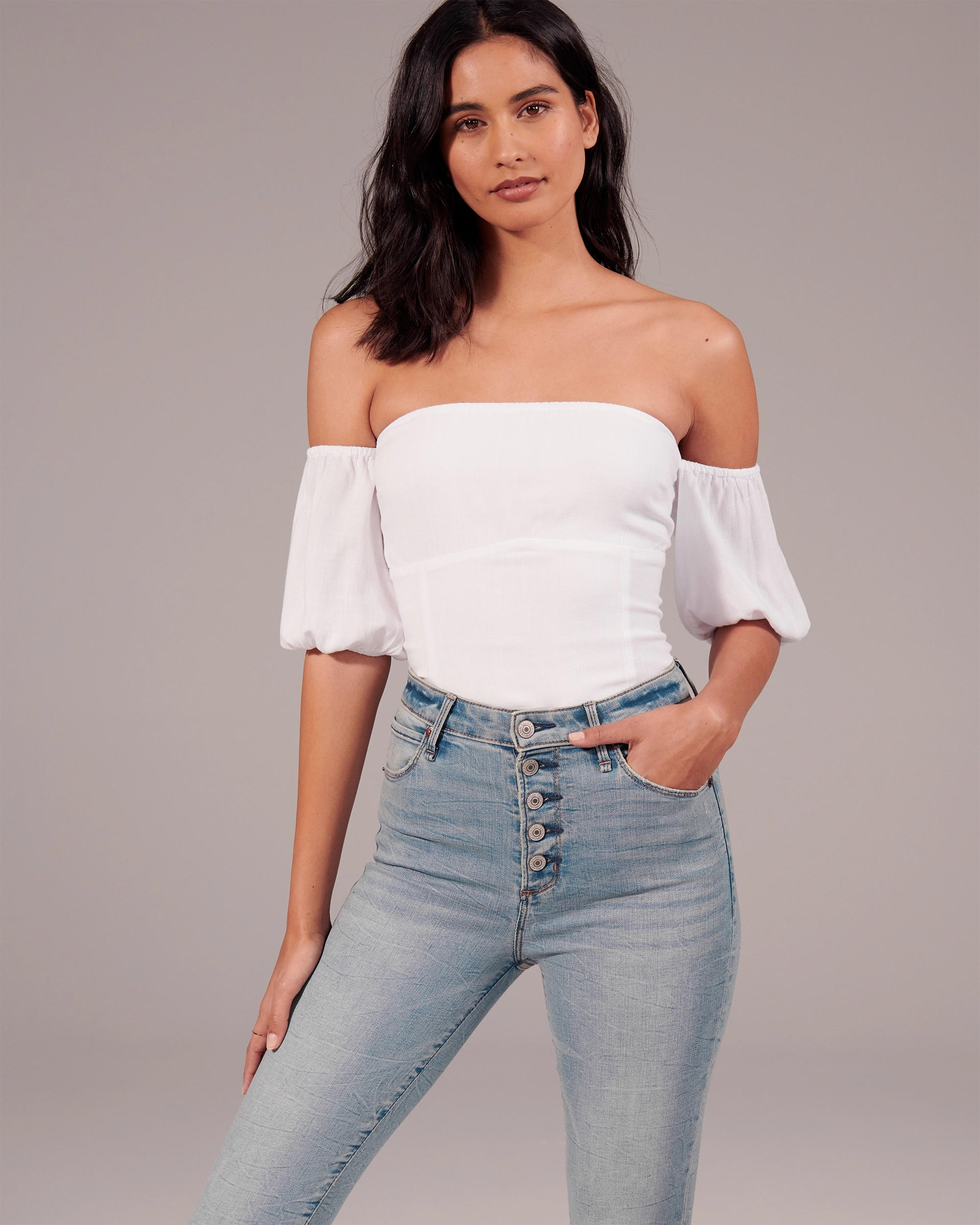 High Rise Super Skinny Ankle Jeans | Abercrombie & Fitch (US)