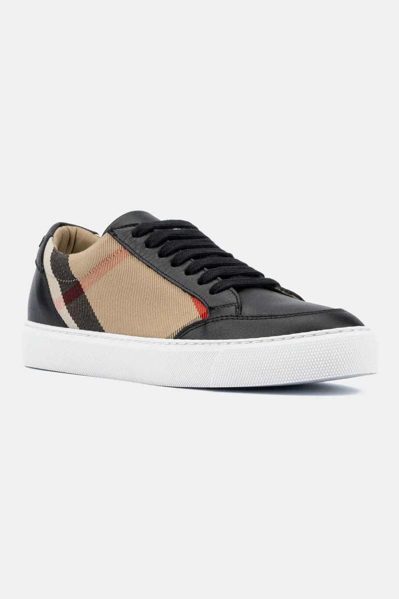 Leather Lace-Up Sneakers Burberry | Lord & Taylor