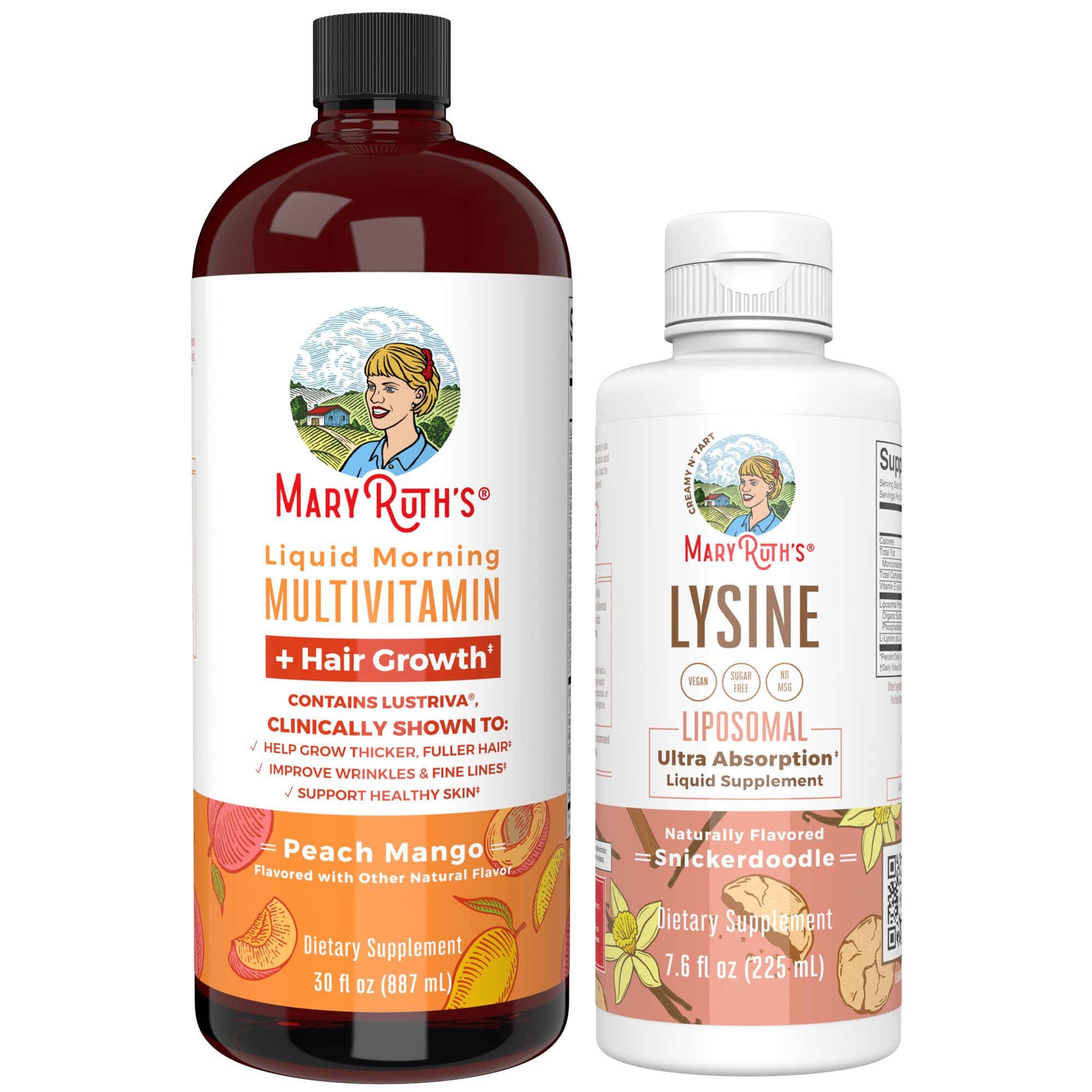 MaryRuth Organics Lysine Liposomal (Snickerdoodle) & Multivitamin Liquid + Hair Growth | Clean La... | Amazon (US)