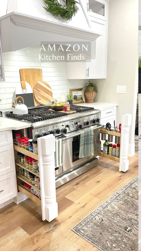 Kitchen essentials? My pullout spice drawer and cooking utensils cabinet! These make cooking and baking So Much Easier! And, a little kitchen decor to warm-up my white cooking corner. 

#amazonfinds #founditonamazon #amazonhome #kitchenessentials #whitemodernfarmhouse

#LTKsalealert #LTKunder50 #LTKhome