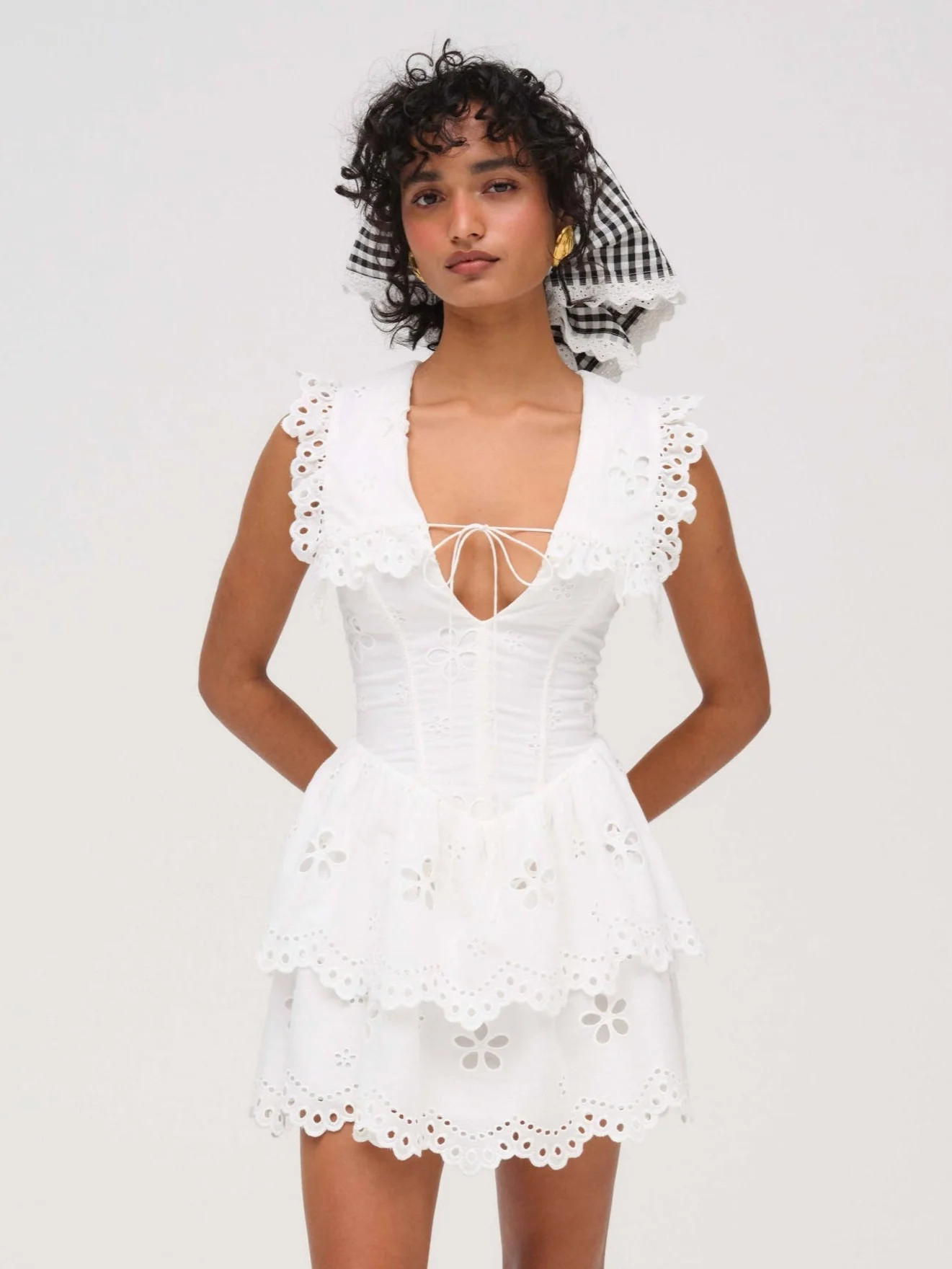 Daisy Eyelet Mini Dress | For Love & Lemons