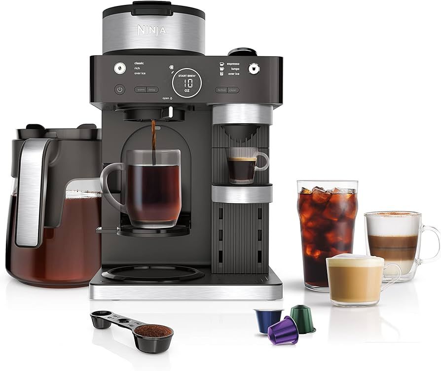 Ninja CFN601 Espresso & Coffee Barista System, 3 Espresso Brew Styles, Single-Serve Coffee & Nesp... | Amazon (US)