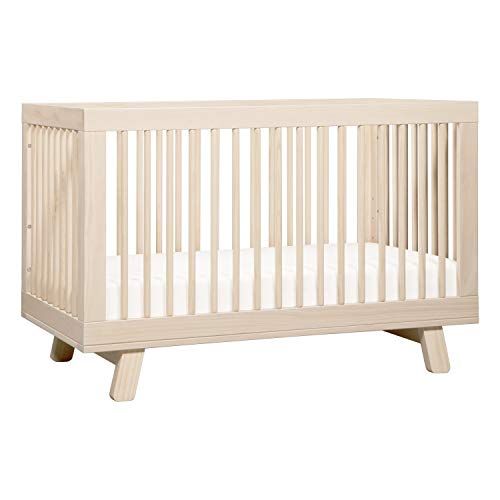 Babyletto Hudson 3-in-1 Convertible Crib with Toddler Bed Conversion Kit in Washed Natural, Greengua | Amazon (US)