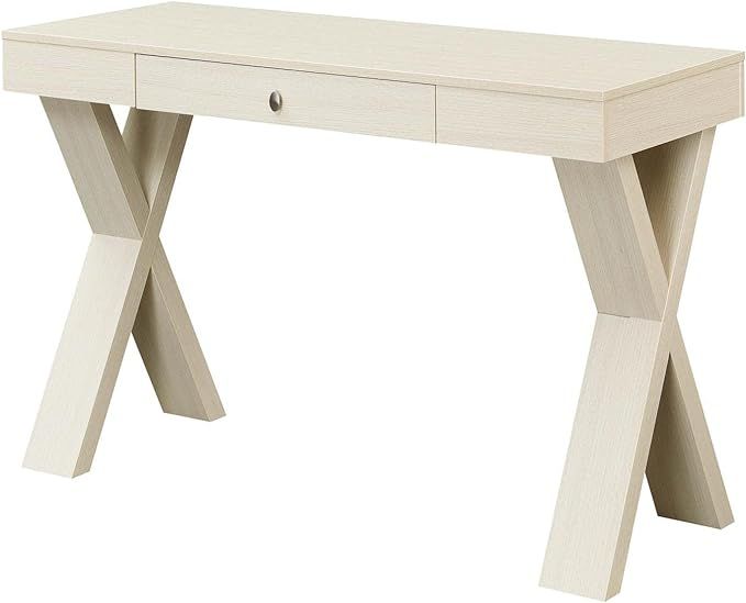 Convenience Concepts Newport 1-Drawer Desk, Ivory | Amazon (US)