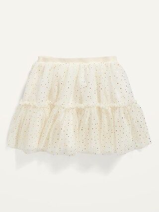 Gold-Flecked Tiered Tulle Tutu Skirt for Toddler Girls | Old Navy (US)