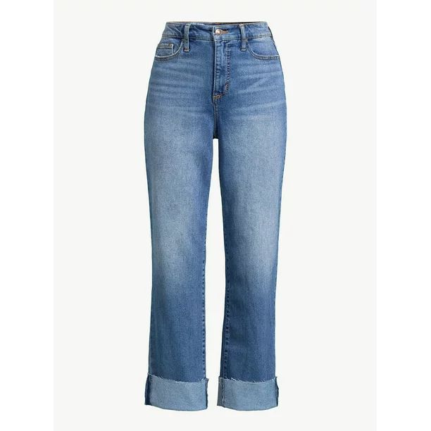 Scoop Women's Benton Ultra High Rise Cuffed Ankle Jeans | Walmart (US)