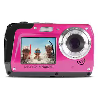 Minolta 48.0 Megapixel Waterproof Digital Camera in Pink | 1.3" x 4.4" x 2.7" | Michaels® | Michaels Stores