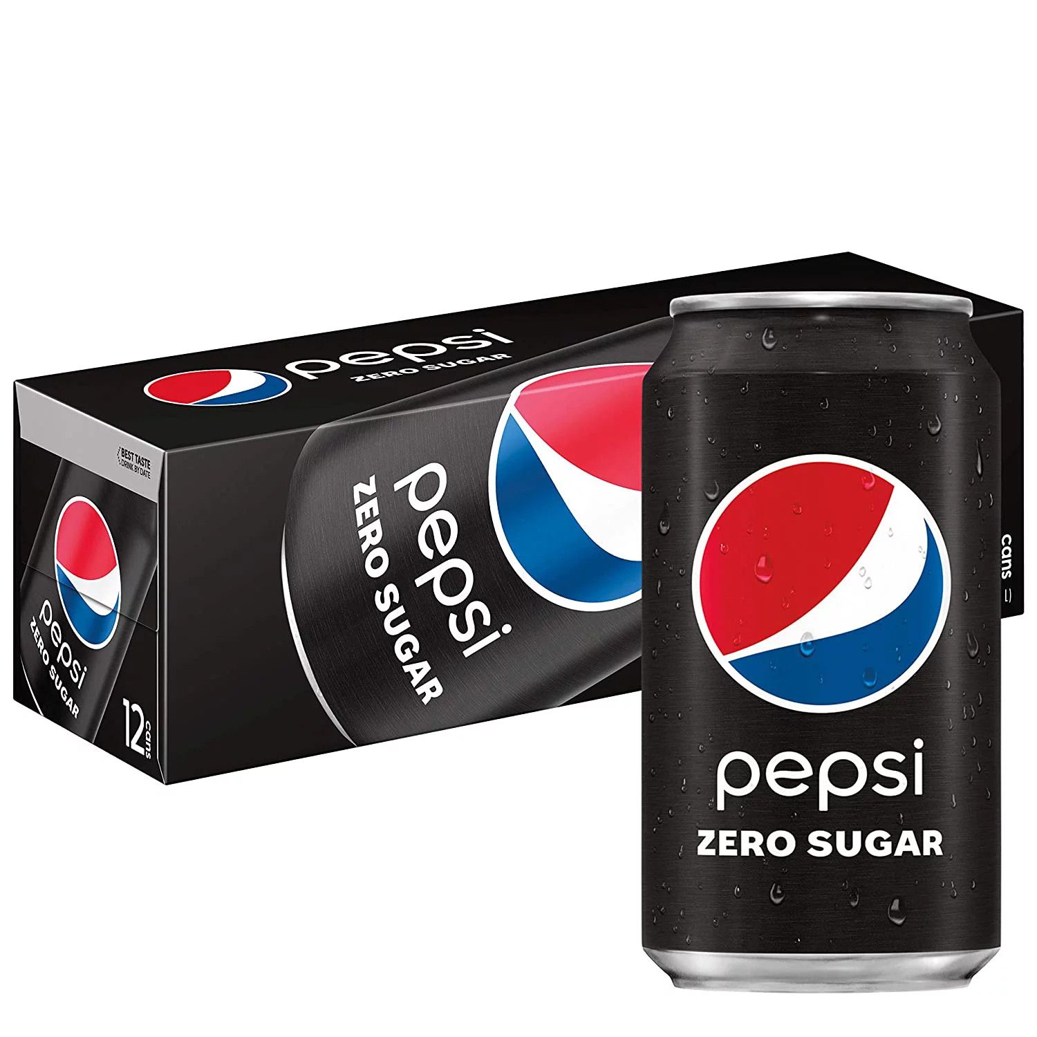 Pepsi Cola Zero Sugar Soda Pop, 12 fl oz, 12 Pack Cans - Walmart.com | Walmart (US)