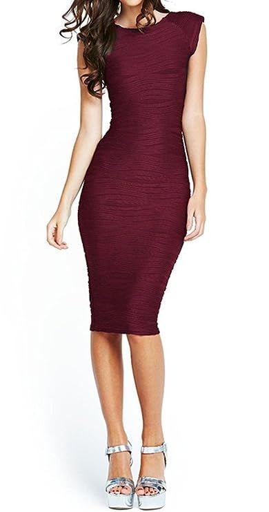 Taydey Women's Midi Dresses Sleeveless Knee Length Party Evening Dress | Amazon (US)