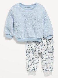 Unisex Sherpa Sweatshirt and Jogger Pants Set for Baby | Old Navy (US)