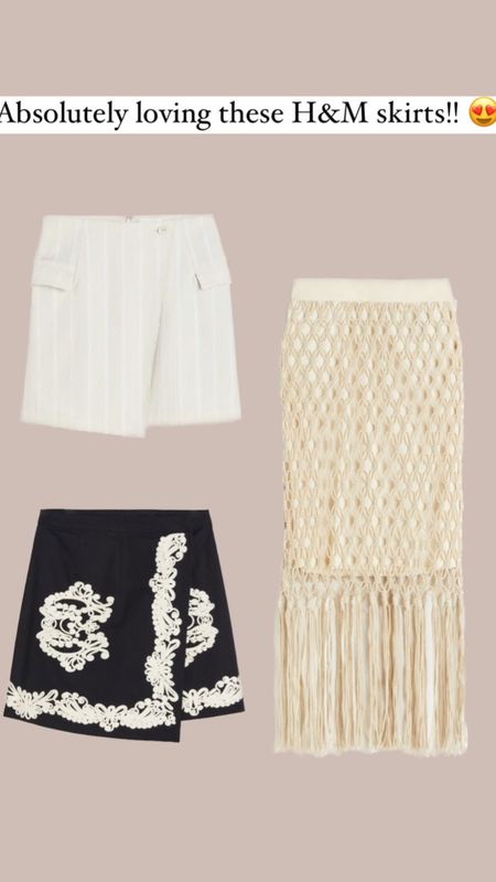 CUTEST NEW H&M skirts!!! Perfect for a beach vacation! Mini skirt. Fringe skirt. Embroidered skirt  



#LTKunder50 #LTKSeasonal #LTKFind