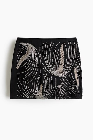 H & M - Embellished Mini Skirt - Black | H&M (US + CA)