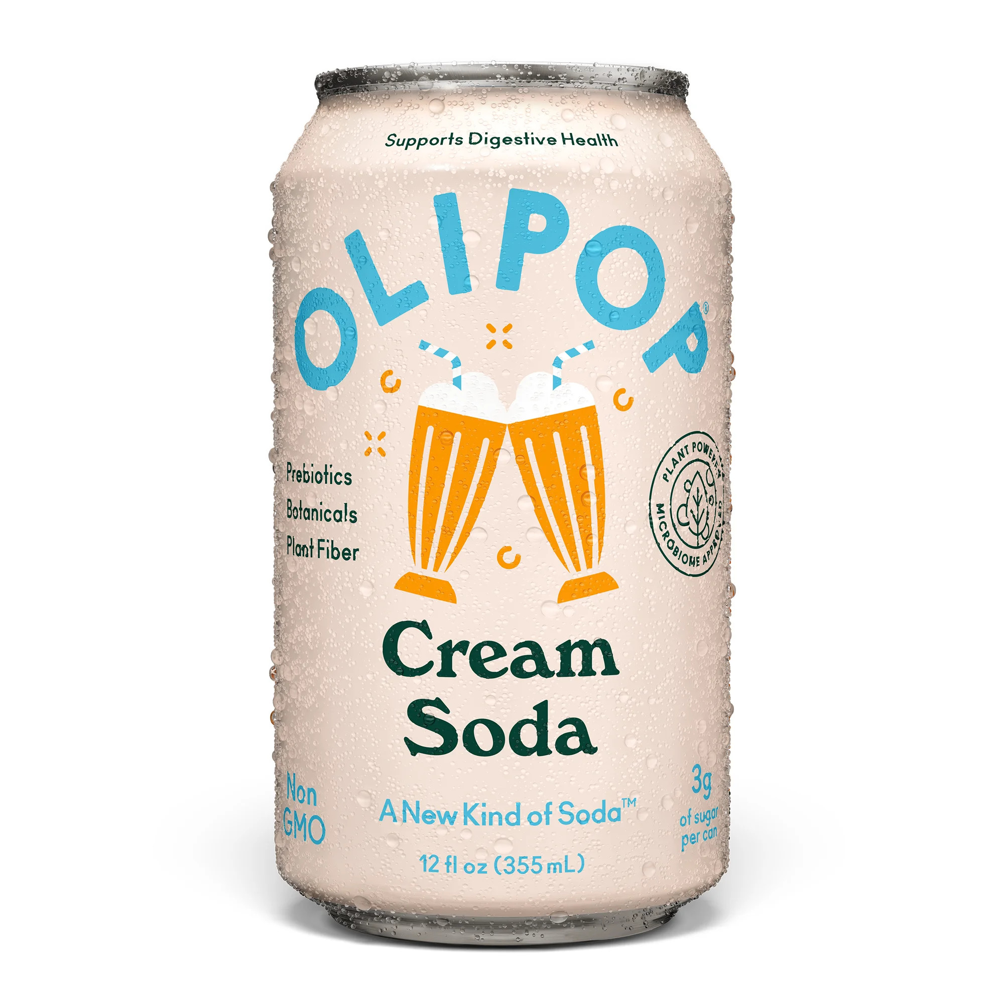 Olipop Prebiotic Soda Pop, Cream Soda, High Fiber, 12 fl oz, Refrigerated | Walmart (US)