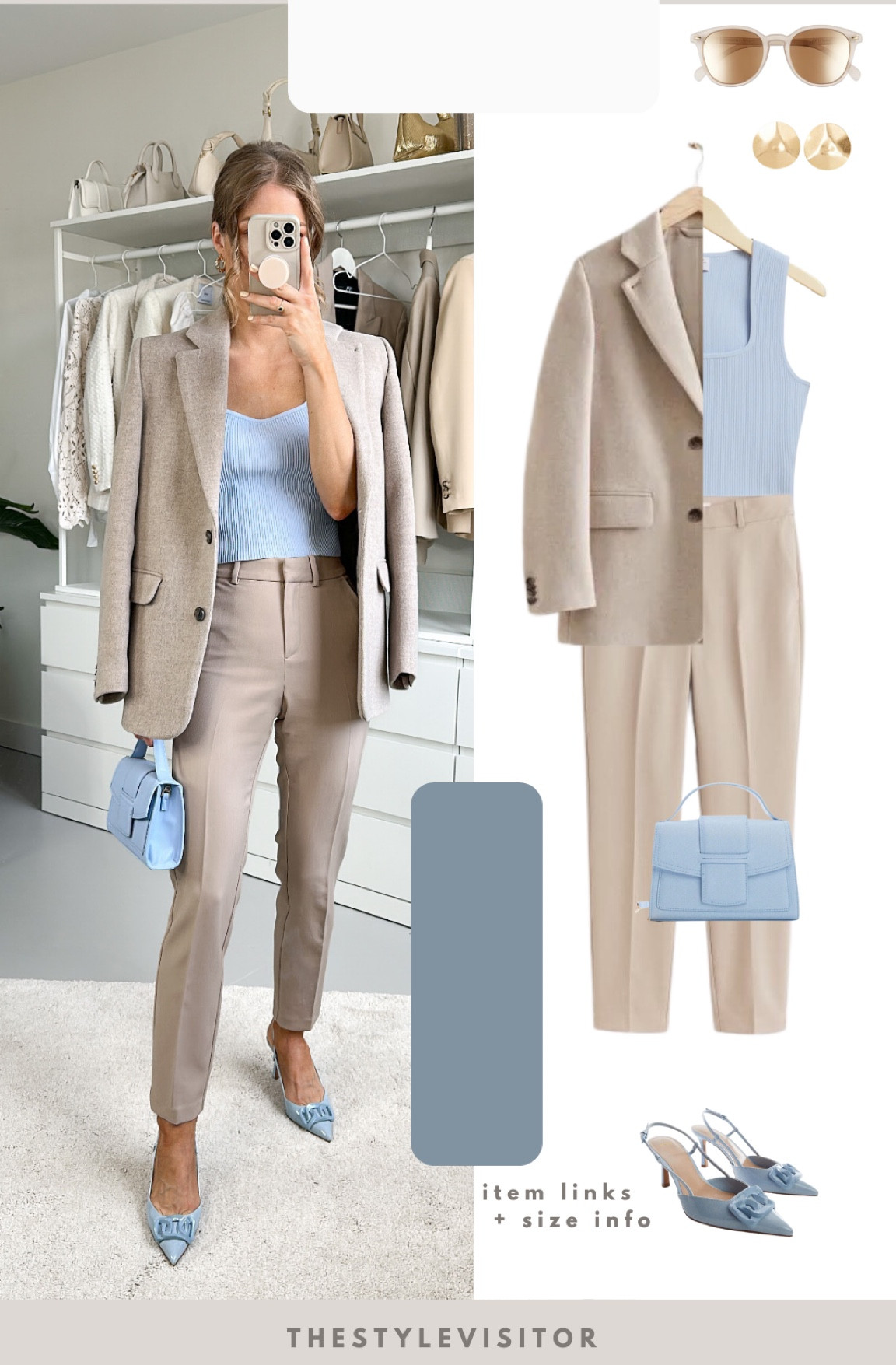 A classic work outfit wearing slacks (34), knit fitting top (s) and wool blazer (34) that I also wore in autumn, reducing the cost per wear. The picture is more accurate than the product pictures when it comes to the colors. Read the size guide/size reviews to pick the right size.

Leave a 🖤 to favorite this post and come back later to shop

#office outfit #workwear 

#LTKSeasonal #LTKstyletip #LTKworkwear