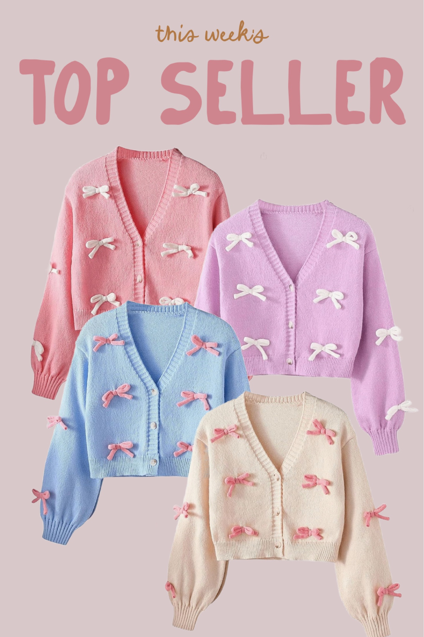 Cropped bow cardigan for girls! From Amazon! Comes in multiple colors & is selling fast 🩷

#LTKFindsUnder50 #LTKFamily #LTKKids