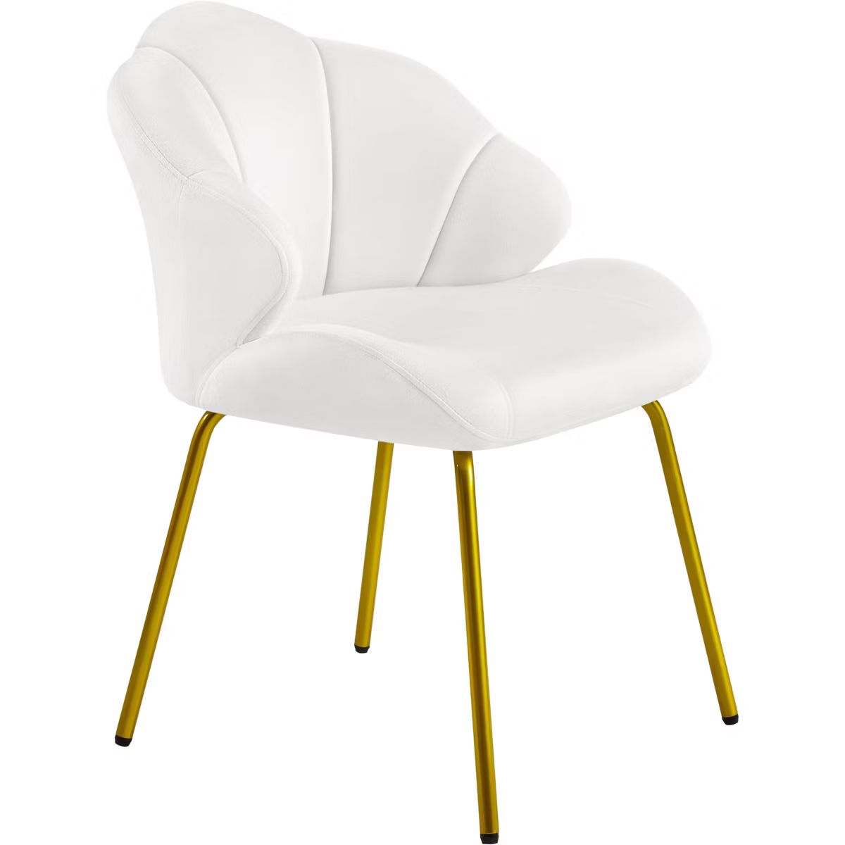 Yaheetech Shell-shaped Velvet Accent Chair with Golden Metal Legs | Target