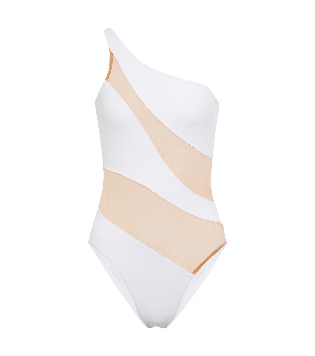 Mesh-paneled one-shoulder swimsuit | Mytheresa (US/CA)