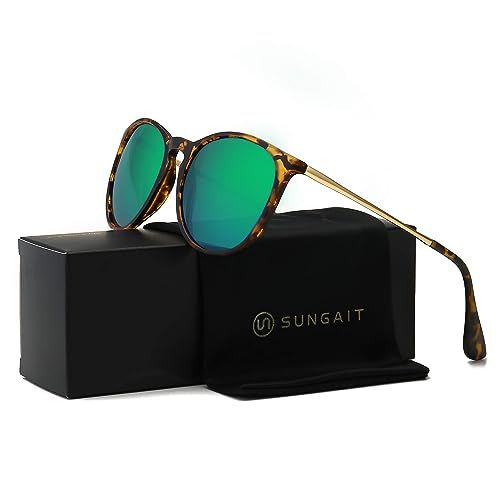 SUNGAIT Vintage Round Sunglasses for Women Classic Retro Designer Style | Amazon (US)