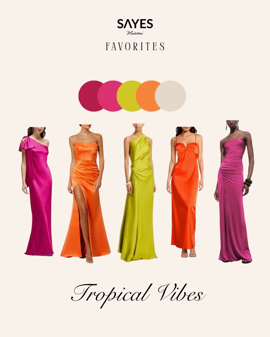 Vibrant colors, flowy fabrics, and a hint of sunshine ☀️ Your bridal party will be glowing in these tropical bridesmaid looks.
#BridalStyle #TropicalBridesmaids #LTKwedding