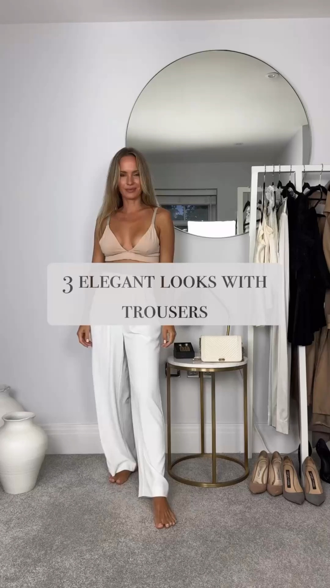 3 elegant looks wearing some of my favourite pairs of trousers. 

Personally I like mine high-waisted, floor or ankle length, tighter around the top but loose and straight from the knee down. I prefer fluid fabrics like silk that moves beautifully when I walk. 

As I’m 5’5 trousers like these can either elongate my legs or make me look like a chipmunk. It all comes down to the cut and proportions. 

I want an as unbroken silhouette as possible, so a pair of trousers that looks streamlined but not tight is the perfect choice for me. 

Never underestimate the power of a really well fitting pair of trousers. ☝🏻

🤍You can find the items I’m wearing in my link in bio, or just comment “link” and I will DM the links to you 🤍

If you feel overwhelmed by your wardrobe and want clarity on your personal style, do the 7 Day Wardrobe Reset - I will show you step by step how to clear out, help you understand what you actually like, identify what’s missing, and figure out what to buy next. 

Just comment “reset” and use the code “FIRST40” for 40% off.

#tessmontgomery #wardeobeexpert #capsulewardrobe #quietluxury