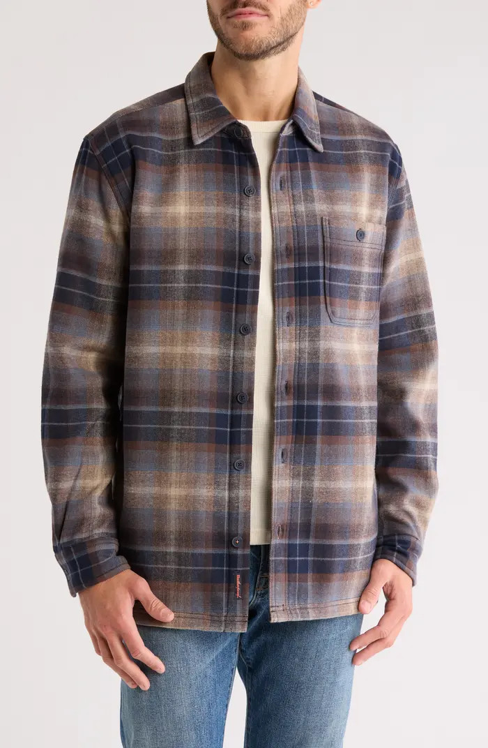 Weatherproof® Plaid Flannel Fleece Bonded Shirt Jacket | Nordstromrack | Nordstrom Rack