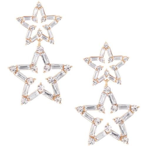 Pave Star Drop Earrings | Bealls