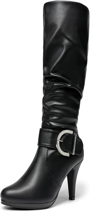 DREAM PAIRS Women's Knee High High Heel Boots | Amazon (US)