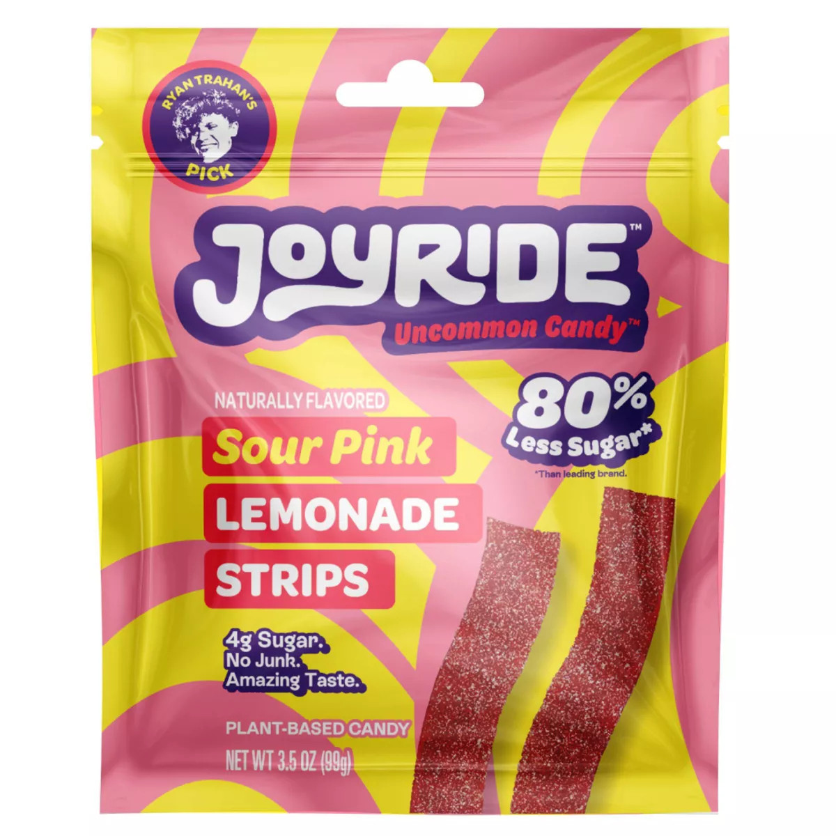 Joyride Sweets Candy Sour Pink Lemonade Strips - 3.5oz | Target