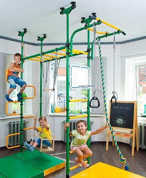 Pegas: Children's Indoor Home Gym Swedish Wall Playground Set Gymnastic Ladder Horizontal bar Mov... | Amazon (US)