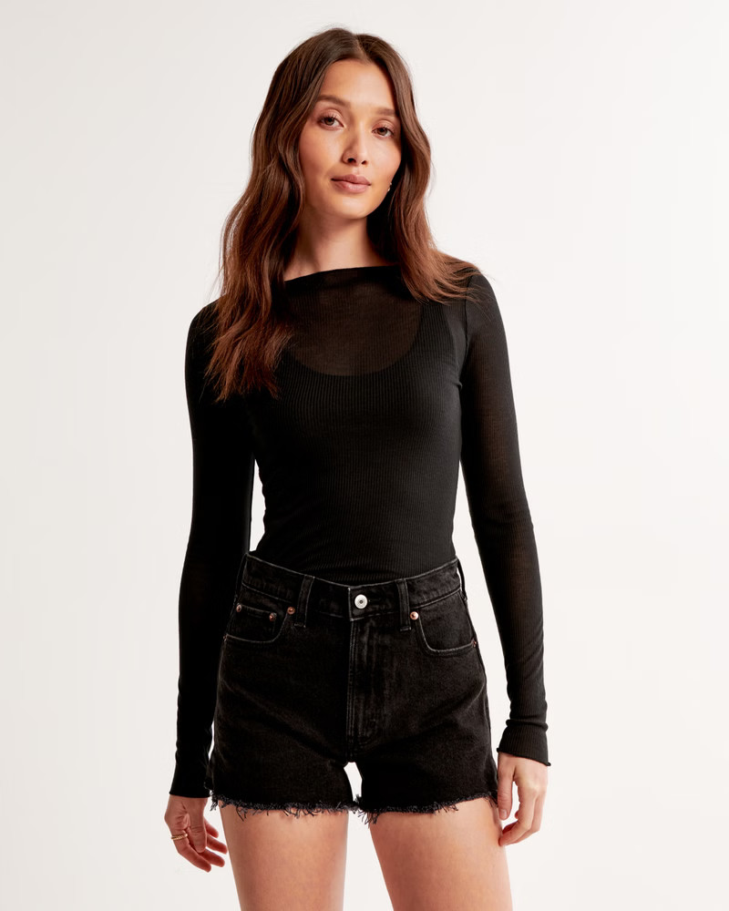 Women's High Rise Mom Short | Women's Bottoms | Abercrombie.com | Abercrombie & Fitch (US)