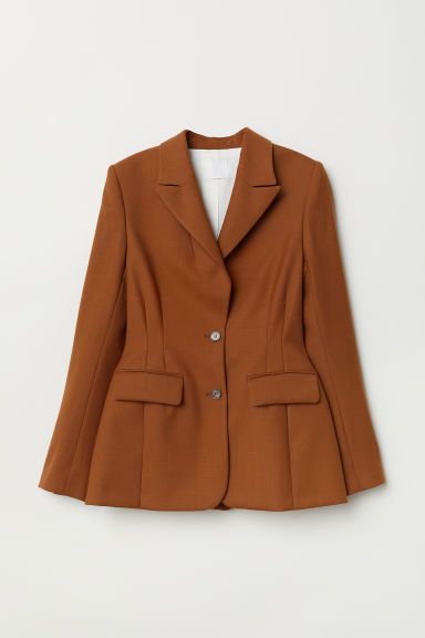 H & M - Fitted wool jacket - Beige | H&M (UK, MY, IN, SG, PH, TW, HK)
