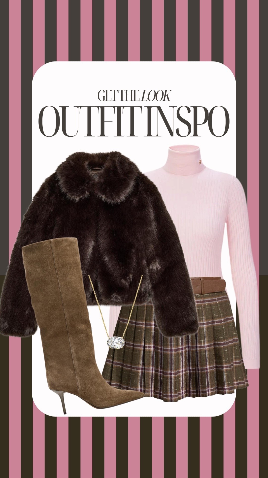 Winter outfit inspo, fur jacket styled for winter with a skirt 

#LTKootd #LTKHoliday