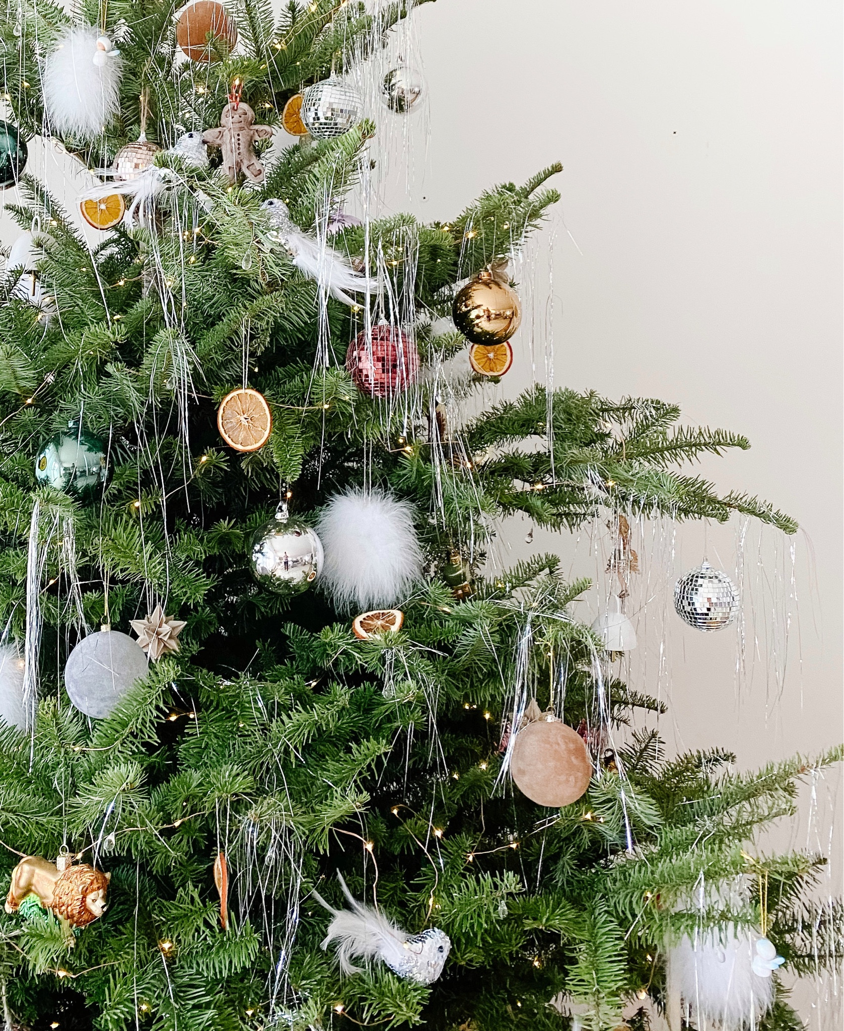 Bright and cheerful Christmas tree. Holiday decor, Christmas decor, metallic ornaments, tinsel, velvet ornaments. 

#LTKHoliday #LTKSeasonal #LTKhome