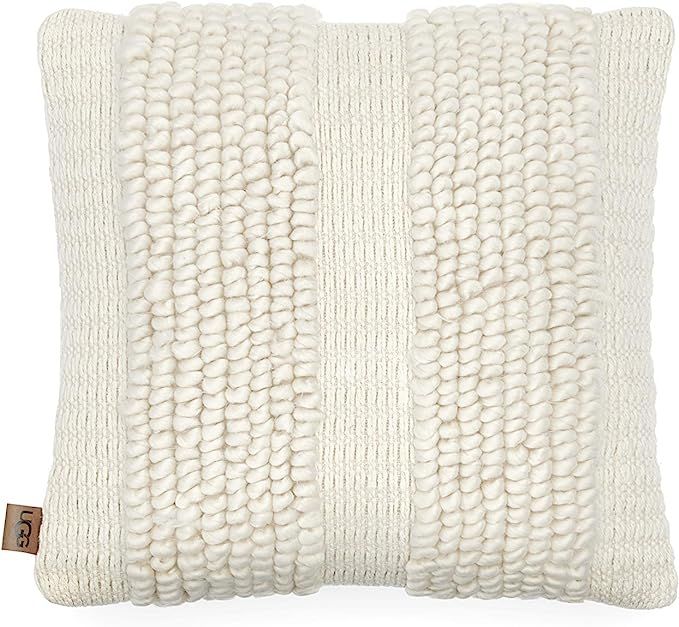 UGG Hanna Hand Woven Textured Stripe Cotton Pillow, (20 x 20) | Amazon (US)