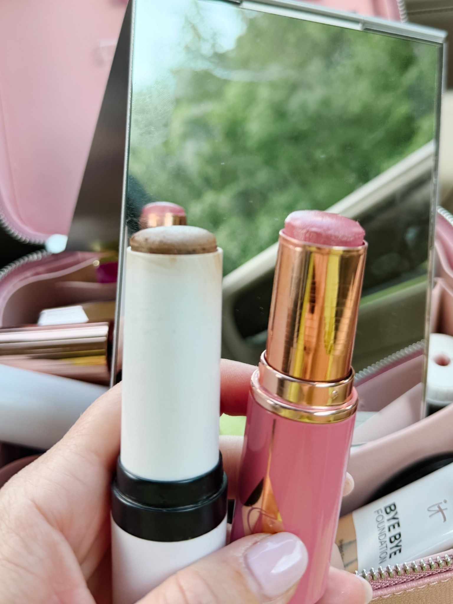 This is all that’s left of two of my absolute favorite makeup products… and honestly, that says everything. 🤍

Makeup By Mario SoftSculpt Shaping Stick (I’m in Light) — I use it as both my bronzer and contour. It’s so easy to blend, never looks muddy, and the shade is absolutely perfect.

Charlotte Tilbury Unreal Lip + Cheek Glow Blush Stick with Hyaluronic Acid in Rosy Glow — hands down my all-time favorite blush. It blends beautifully, gives the prettiest natural flush, and I use it almost every single day.

When I completely use something up, you know it’s a good one. These two have earned a permanent spot in my makeup routine. 🤎🩷

#LTKgrwm #LTKOver40 #LTKBeauty